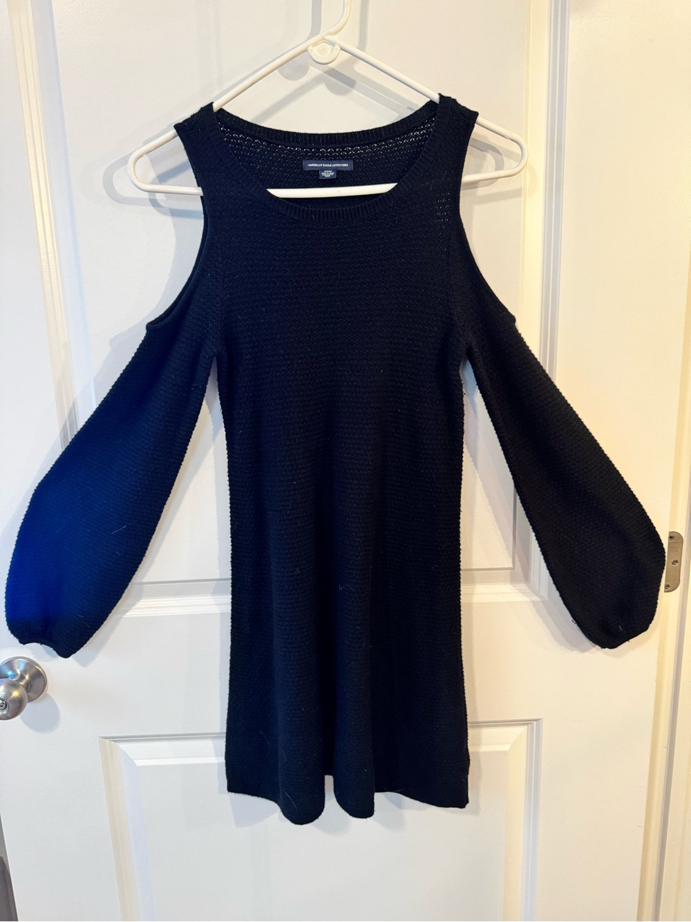 Cold-Shoulder Black Knit Dress American Eagle Size Small